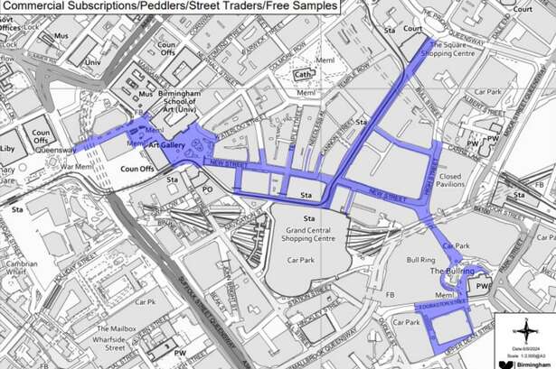 Mapped - the Birmingham city centre areas where certain behaviours could soon be banned