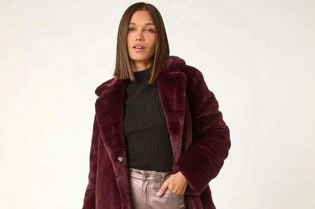 Roman's £75 faux fur coat that is 'perfect with both party dresses and jeans'