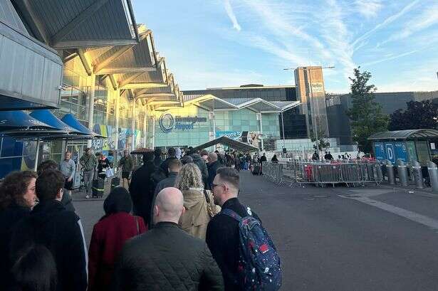 Birmingham Airport queue outside live as passengers say security line back to 'usual chaos'