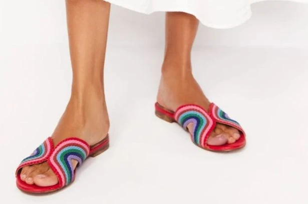 Boden's rainbow braided sandals 'add a little joy' to any summer outfit