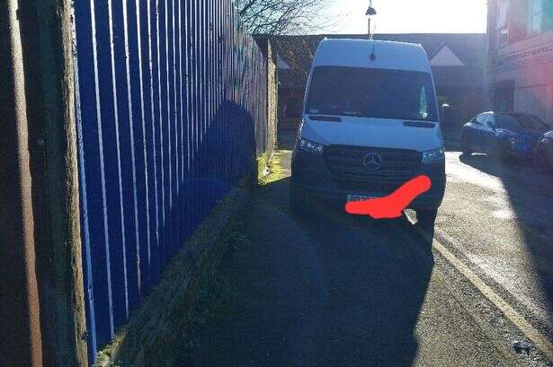 Pavement parking warning as police take action on 'inconsiderately' parked van