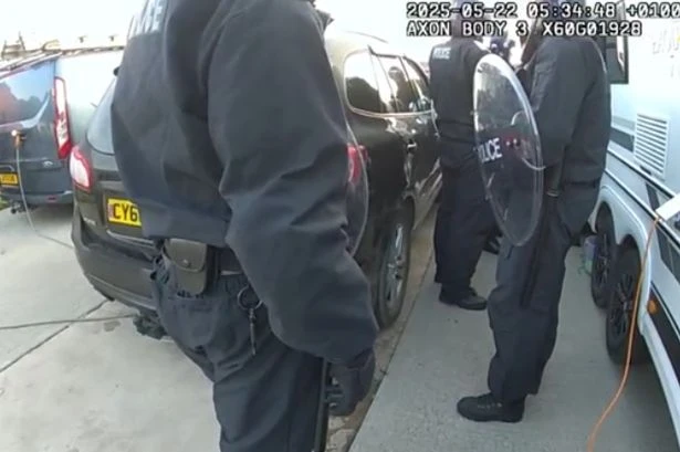 Attempted murder arrest as 100 police officers raid Midlands traveller site