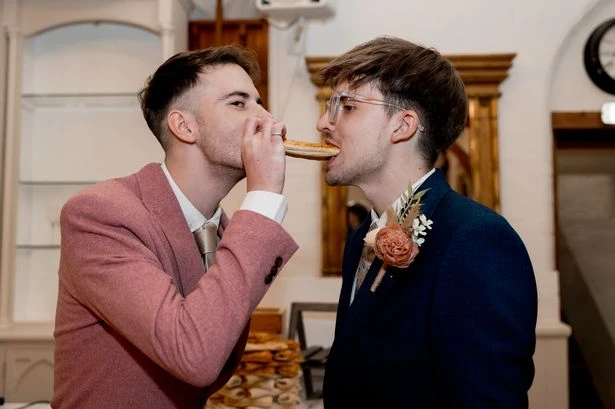 Greggs-mad Midlands couple have tower of 200 sausage rolls at wedding