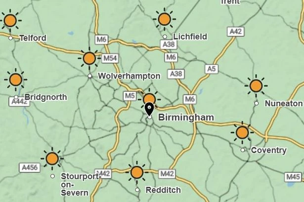 Hour-by-hour West Midlands forcast for Bank Holiday Monday scorcher
