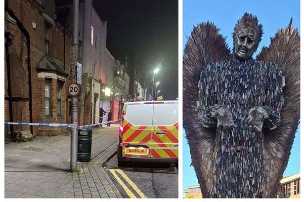 Teenage boy stabbed in town on same day 'Knife Angel' sculpture unveiled less than two miles away