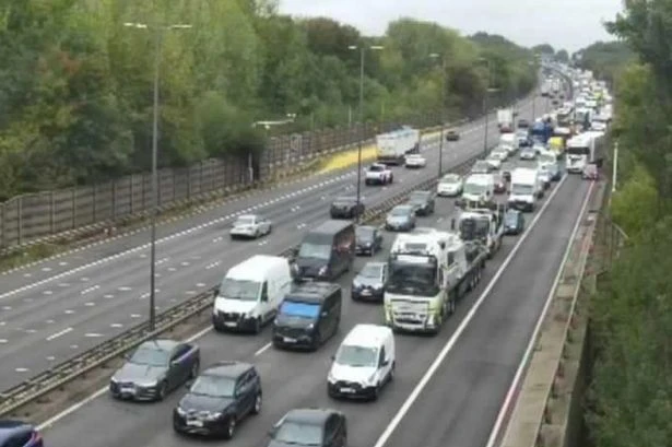 M6 crash in Birmingham live – delays as lanes closed