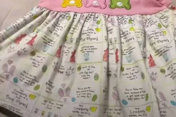 Mum horrified after reading 'disturbing' hidden messages in daughter's dress