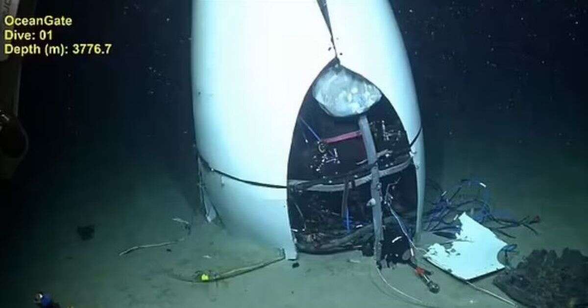 Doomed Titan sub seen on seafloor over 13,000ft underwater in haunting new video