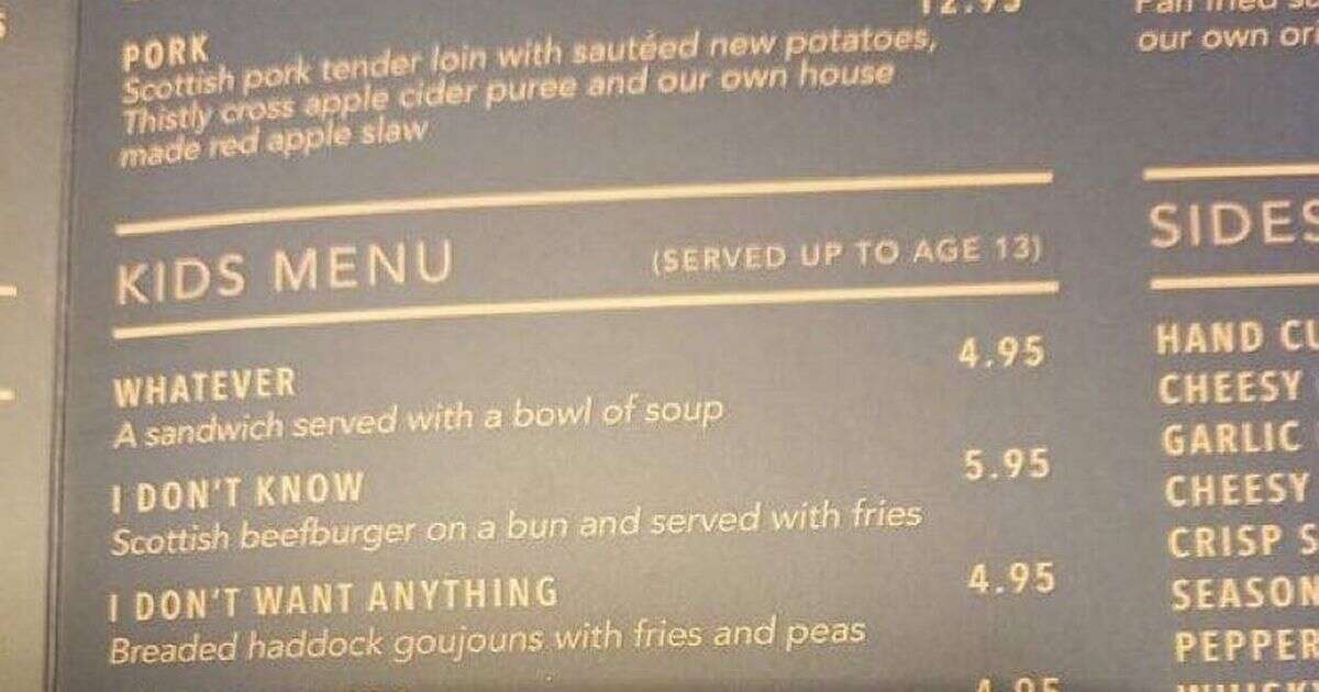 Restaurant praised for genius kids' menu that takes the stress out of family dining outRestaurants