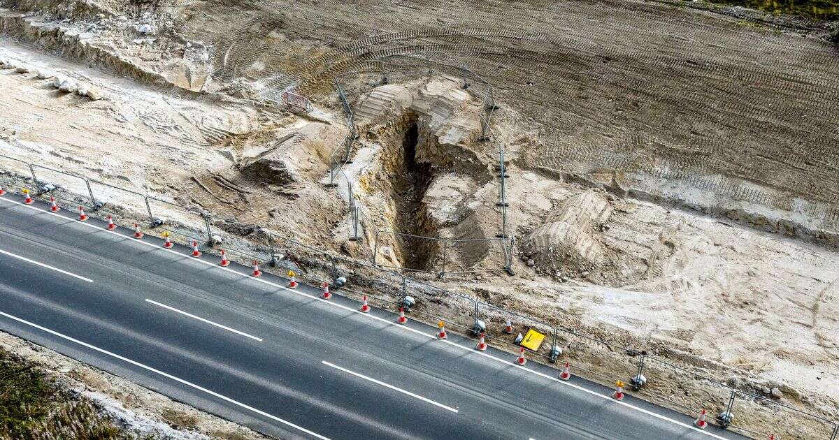 Ancient tin mine terrifyingly opens up next to brand new £86m A30 road project