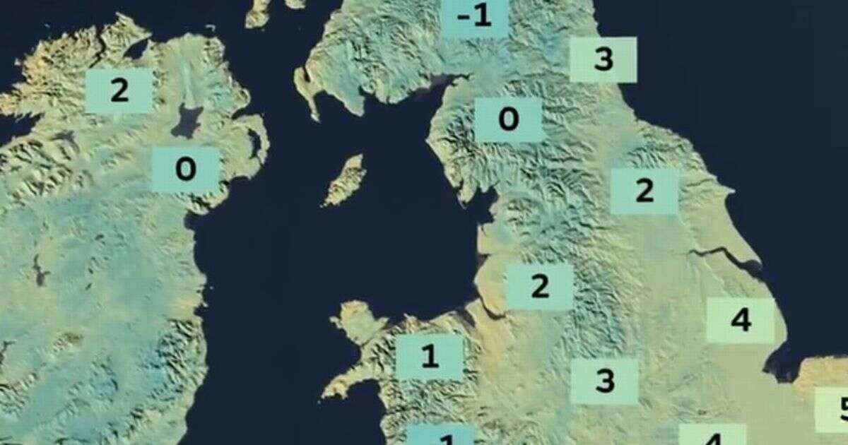 UK weather: Met Office map shows which areas will see temperatures plunge to -2C overnightMet Office