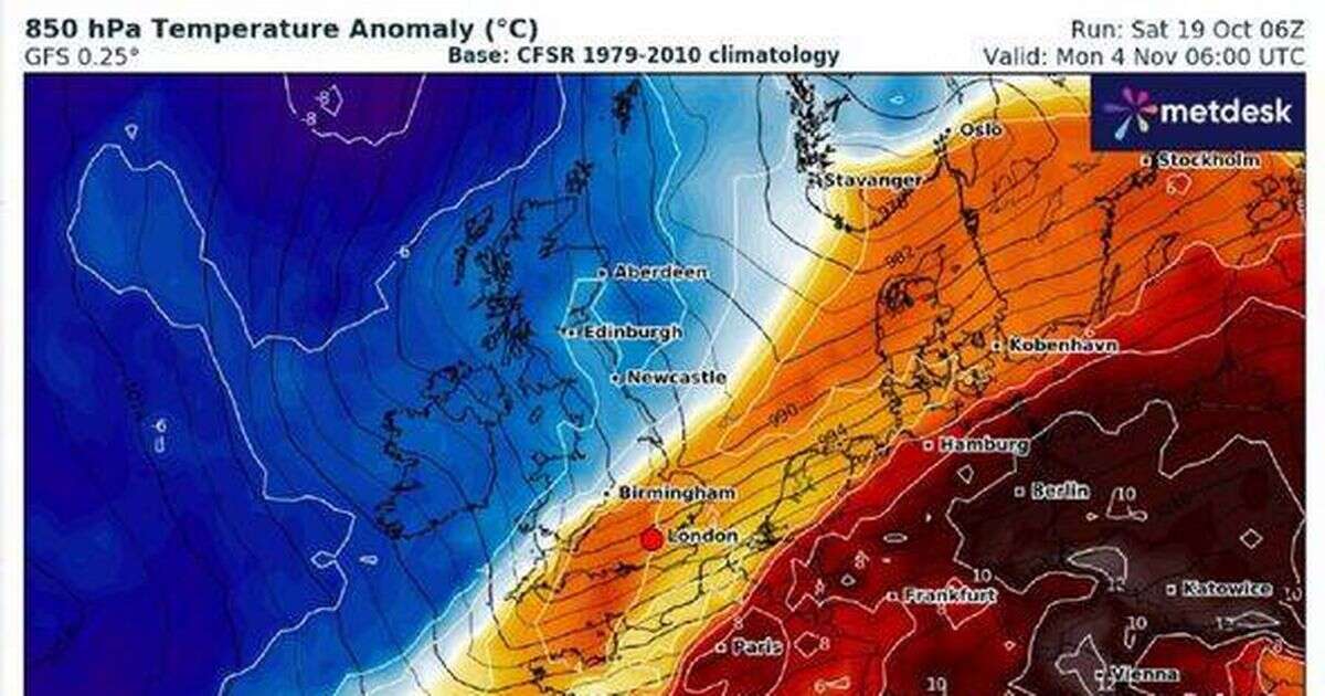 UK snow: Weather map shows when -5C blast arrives in Britain - and it's just days away