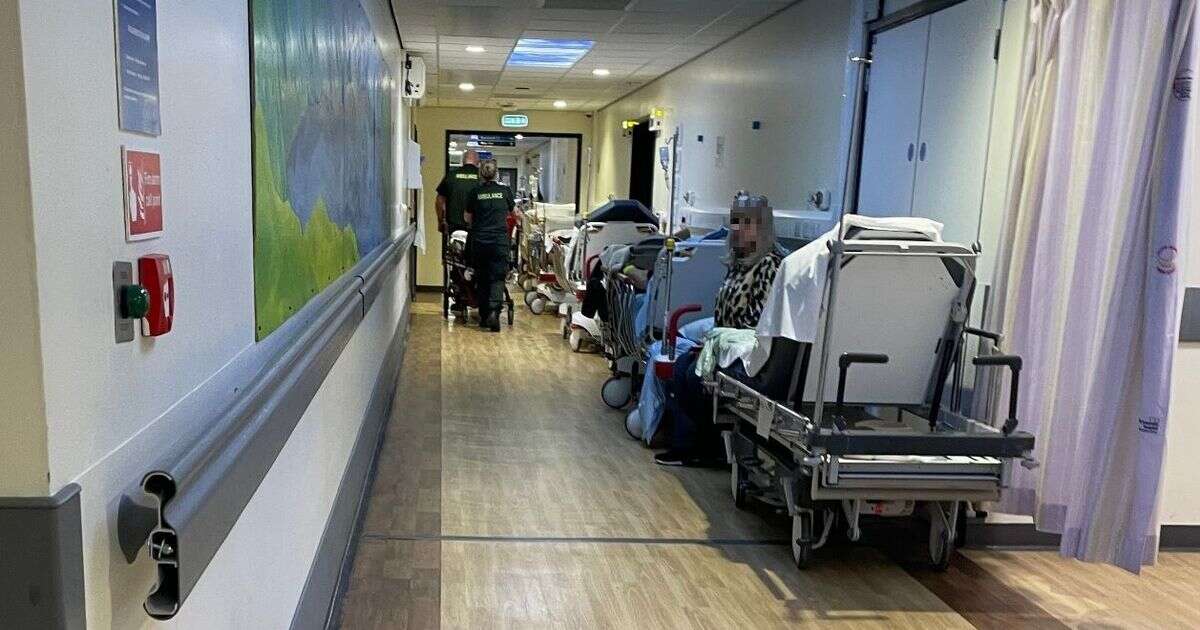 NHS in crisis as patients stuck on trolleys pictured filling hospital corridors