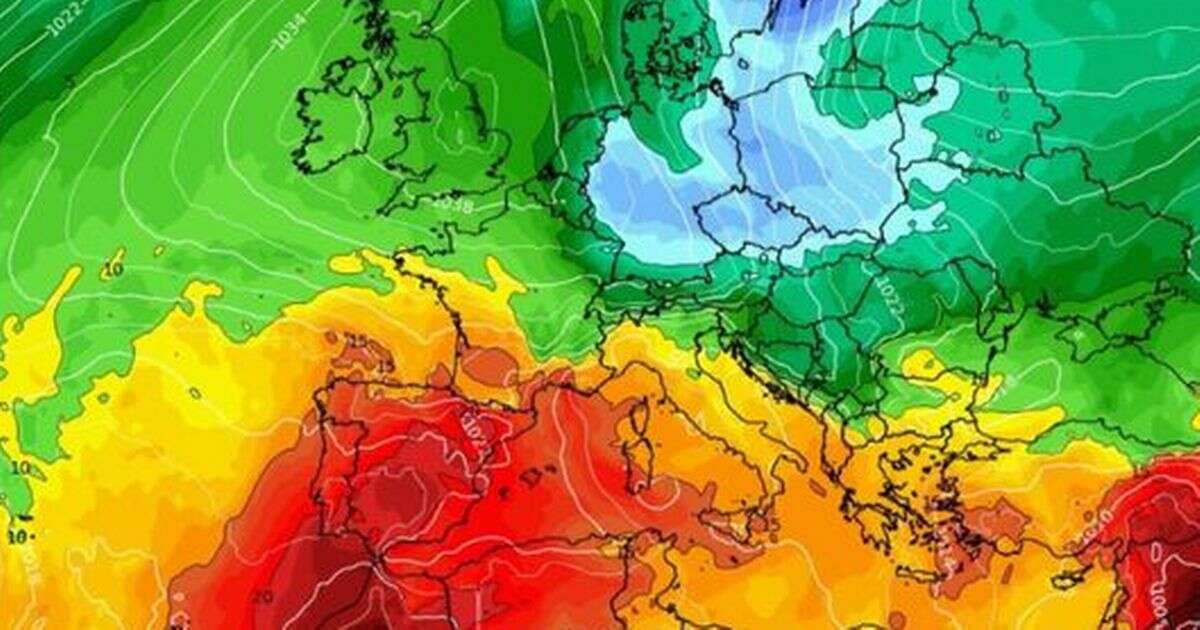 Brit travellers warned as weather maps turn dark red amid blistering 34C heatwave