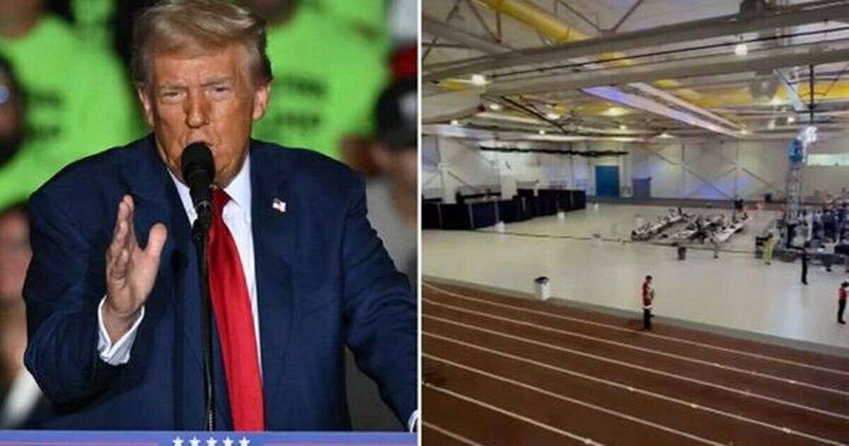 Donald Trump boasts about 'massive' rally crowd but images show half-empty venue in humiliation