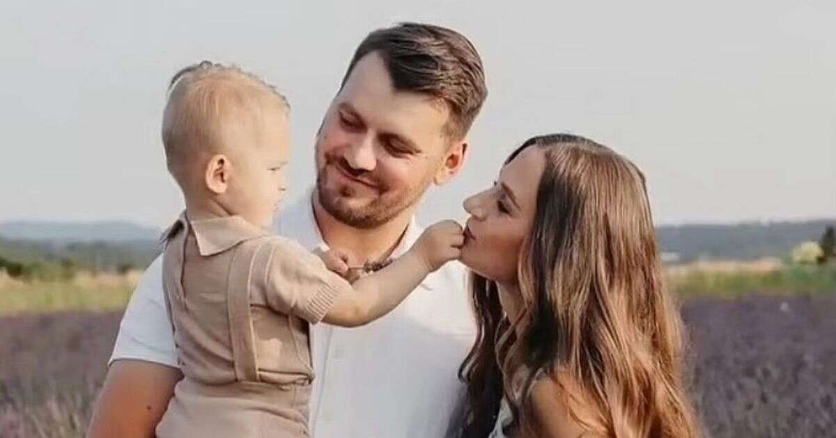 Heartbreaking moment toddler hugs photos of pregnant mum and dad who drowned on holiday