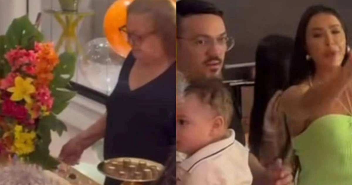 Voltaram? Gracyanne surge com Belo no aniversário da ex-sogra