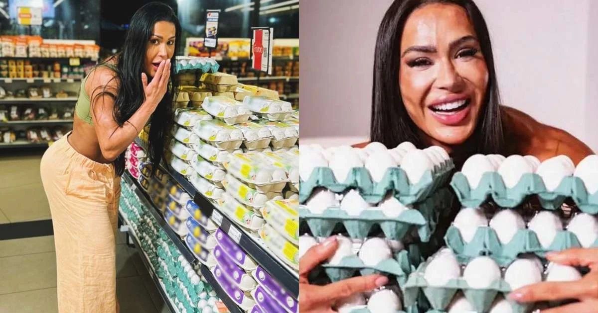 Gracyanne Barbosa se choca com o preço do ovo após deixar o BBB 25: 'Não tenho culpa'