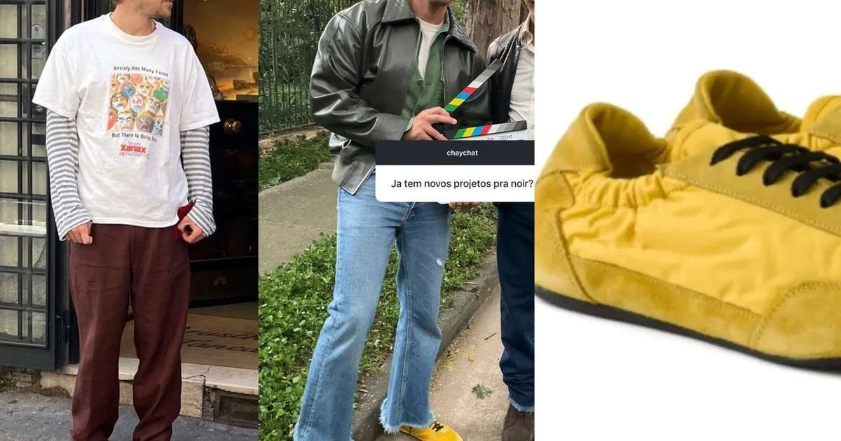 Harry Styles ou Chay Suede: quem vestiu melhor o tênis amarelo Re-nylon da Prada, de R$ 6 mil?