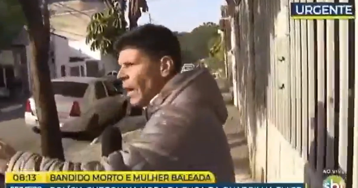 Repórter do SBT é expulso ao vivo de local de crime por policiais