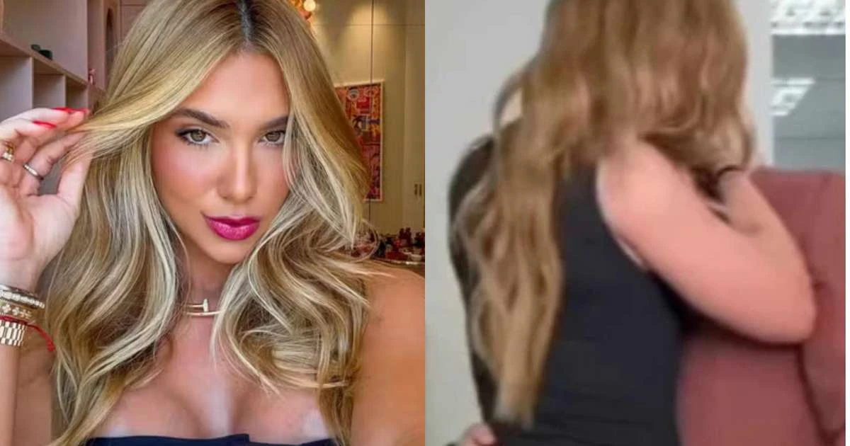 Virginia é flagrada aos beijos nos bastidores do SBT: 'Tava louca pra se soltar'