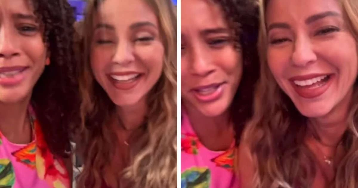 Paolla Oliveira e Taís Araújo brincam após encenar duelo de samba em 'Vale Tudo'