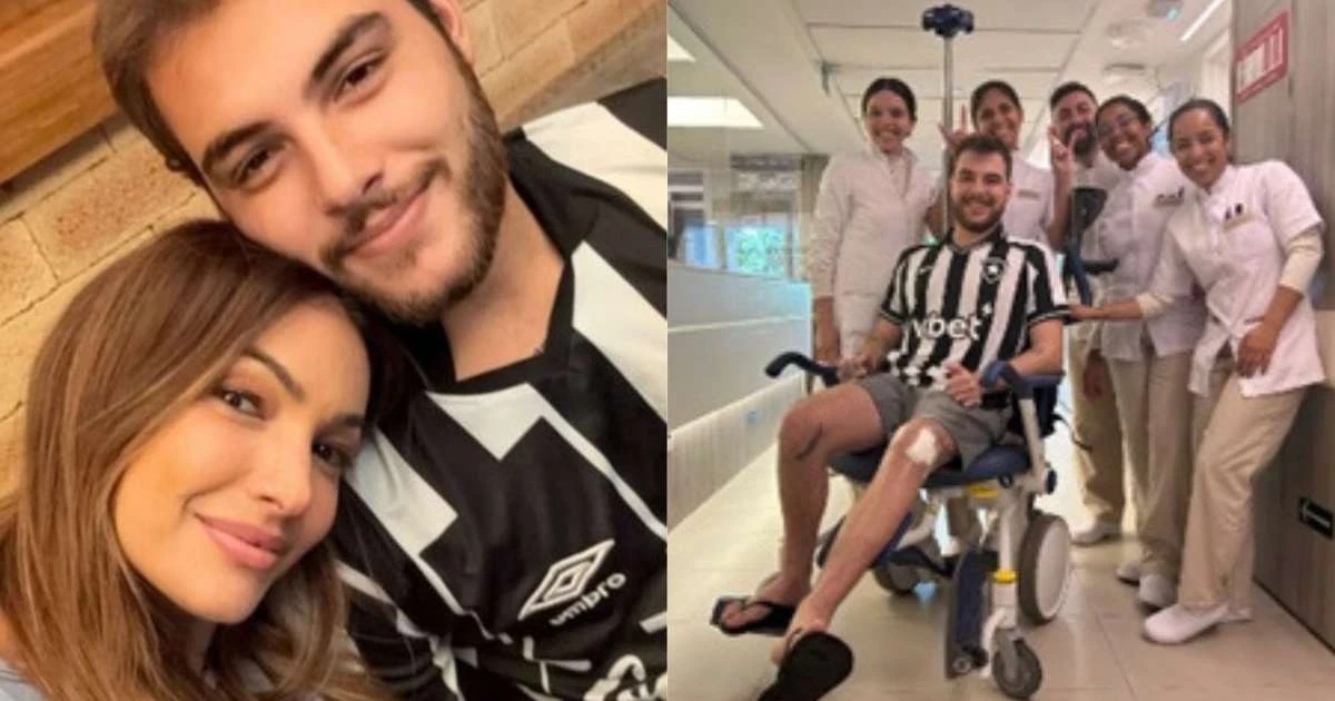Filho de Patrícia Poeta deixa o hospital de cadeira de rodas: 'Vamos pra casa'