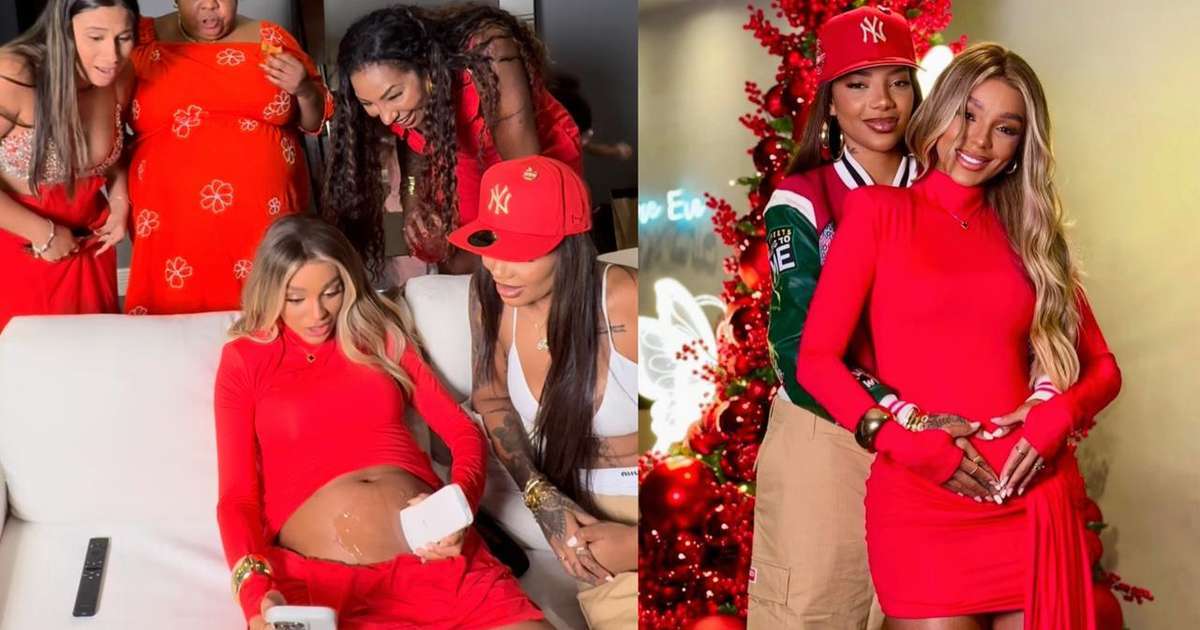 Em noite de Natal, Ludmilla e Brunna Gonçalves usam ultrassom portátil para ver a filha