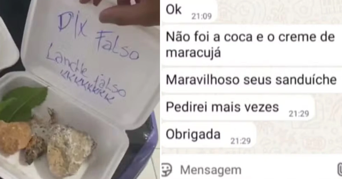 Lanchonete entrega 'x-pedra' após PIX falso e golpista entra na onda: 'Maravilhoso, pedirei mais vezes'