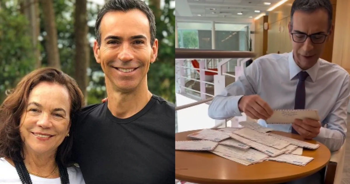 Novo âncora do 'Jornal Nacional', César Tralli encontra cartas guardadas pela mãe, morta em acidente de avião, e se emociona: 'Saudade'
