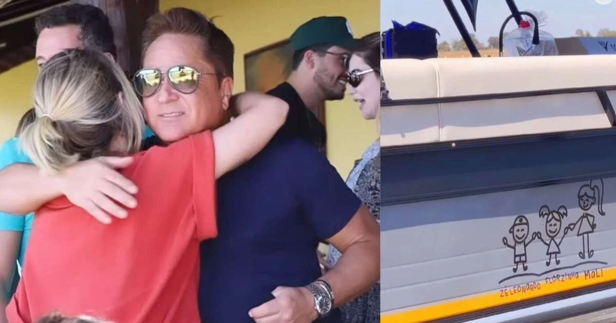 Virgínia Fonseca presenteia Leonardo com barco de luxo customizado e causa polêmica por detalhe na embarcação: 'Empatia passou longe'