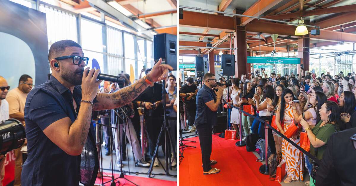 Diogo Nogueira surpreende o público com show em estação de metrô de SP