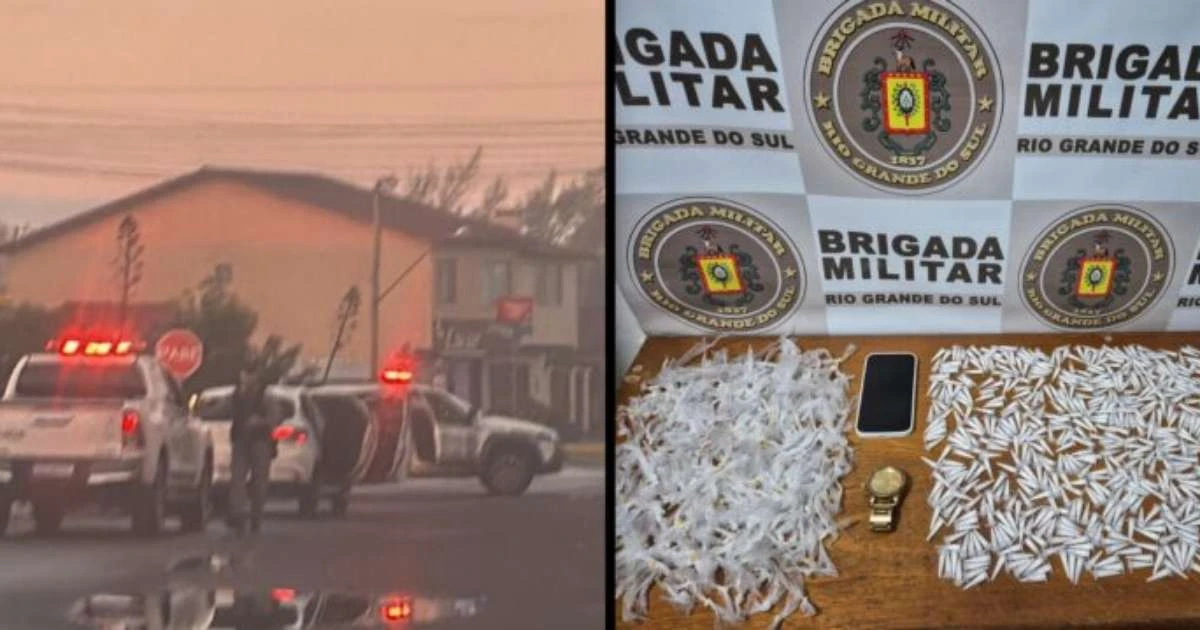 Fuga, perseguição e apreensão: Motorista joga sacola com drogas pela janela; Mais de mil porções apreendidas no Litoral Gaúcho