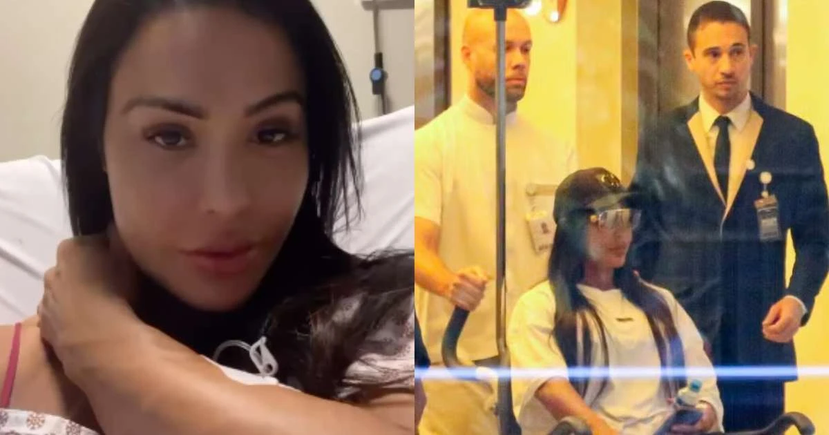 Gracyanne Barbosa deixa hospital de cadeira de rodas após acidente; veja as fotos