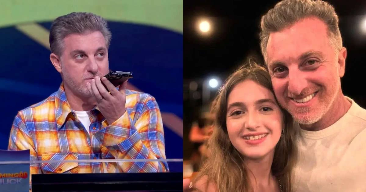 Luciano Huck interrompe o Domingão para atender ligação da filha: 'É uma coisa urgente?'