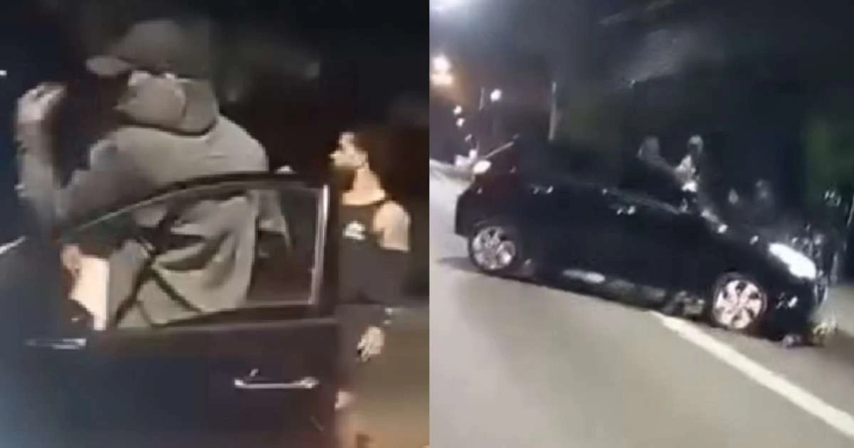 Motorista atropela motociclista e passa por cima da vítima novamente em SP