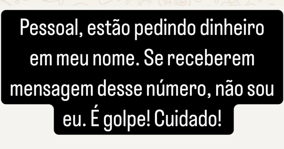 Patrícia Poeta compartilha tentativa de golpe usando seu nome