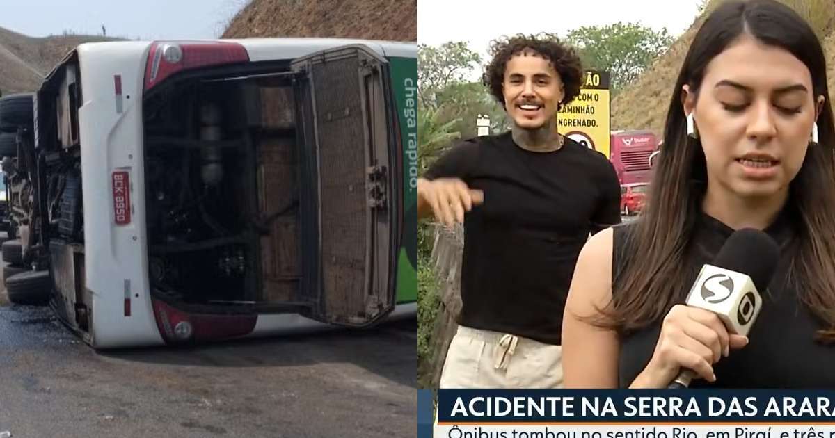 MC Livinho invade reportagem da Globo e faz dancinha diante de tragédia em rodovia