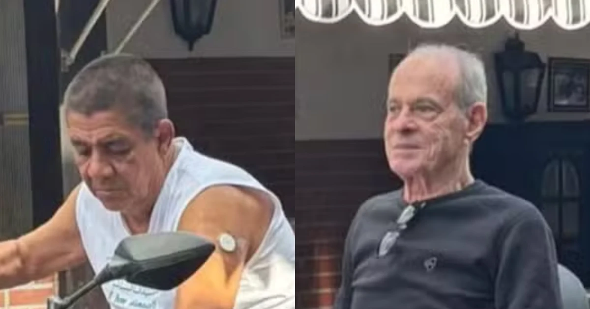 Que momento! Ney Matogrosso anda na garupa de Zeca Pagodinho no Rio de Janeiro