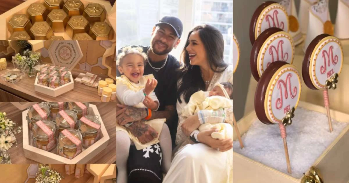 O que Bruna Biancardi e Neymar deram de lembrancinhas de maternidade da filha Mel? Saiba