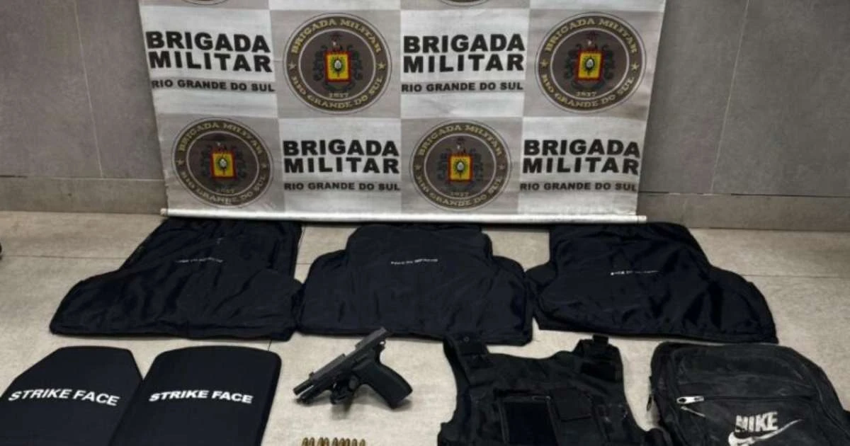 Homem é preso com pistola e coletes balísticos em Capão da Canoa
