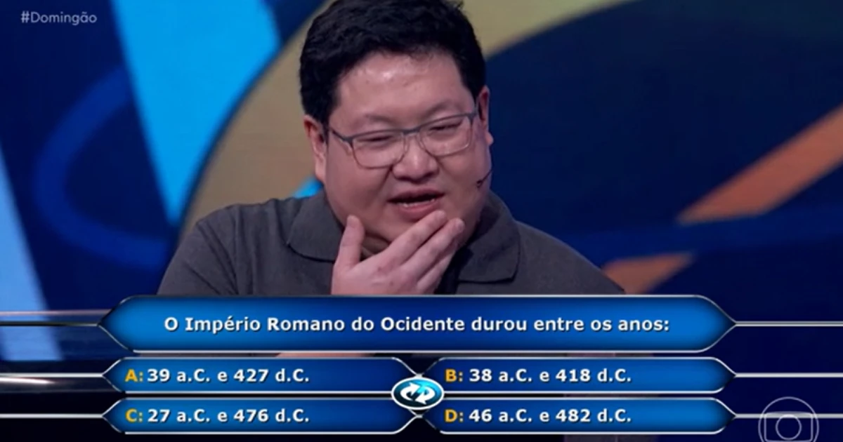 Participante do 'Quem Quer Ser Um Milionário?' abre mão de R$ 500 mil. Você saberia a resposta?