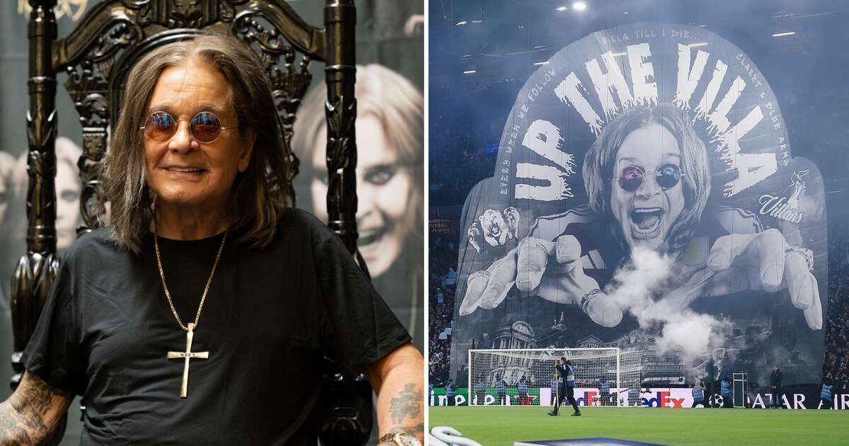 Ozzy Osbourne: Torcida do Aston Villa faz mosaico em homenagem ao vocalista