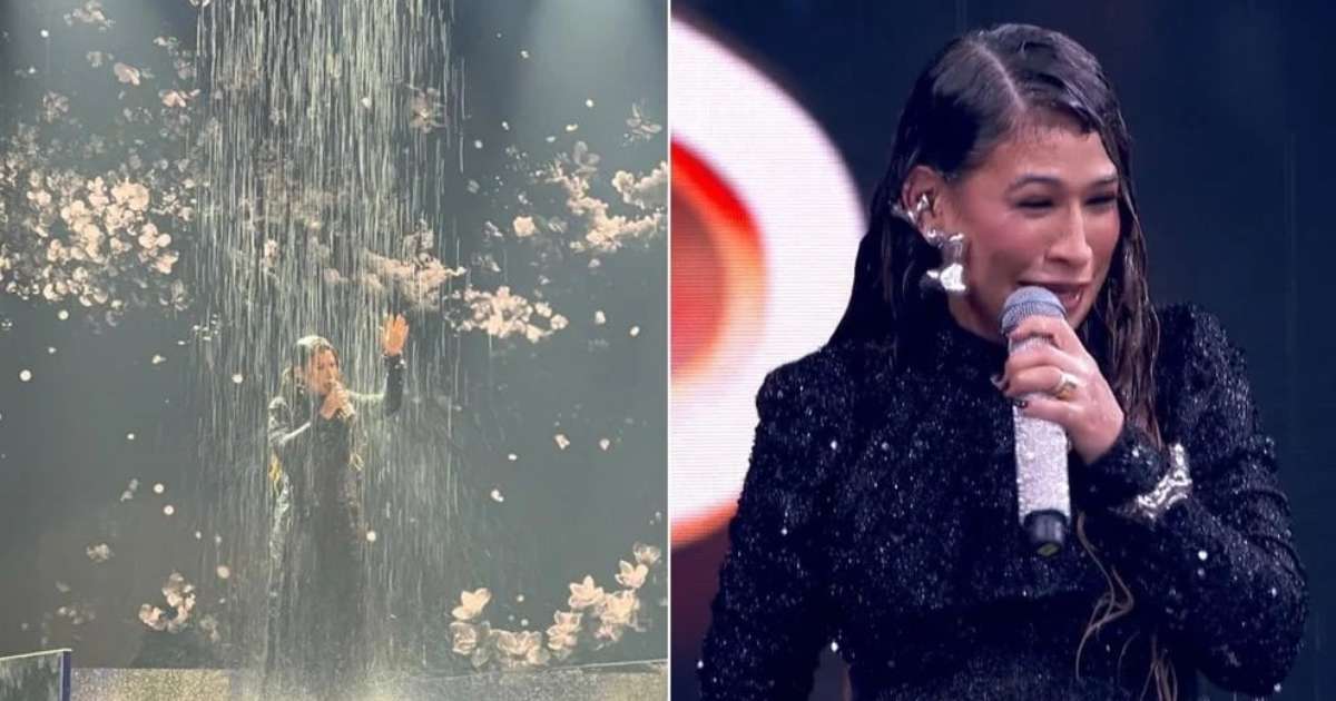 Pra quê? Simone Mendes toma chuva no 'Melhores do Ano' e público critica: 'Não cantou nada'