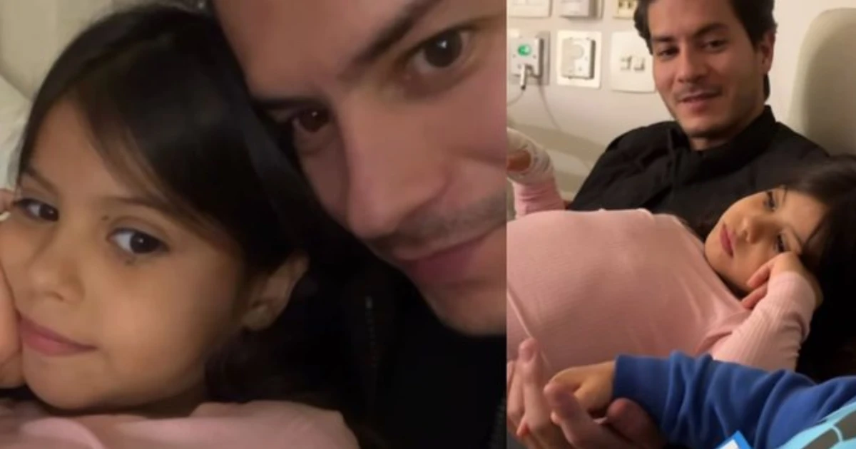 Arthur Aguiar mostra como Sophia tem se recuperado de cirurgia