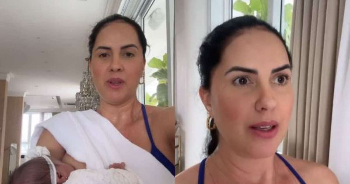 Graciele Lacerda é criticada por atitude com a filha recém-nascida: 'Tem que dar'