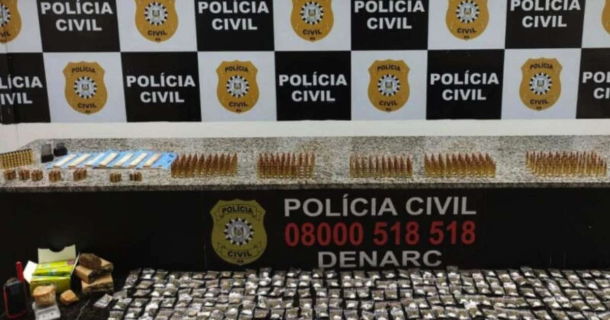 Homem preso com munições restritas de .556, .380 e grande quantidade de drogas em Canoas