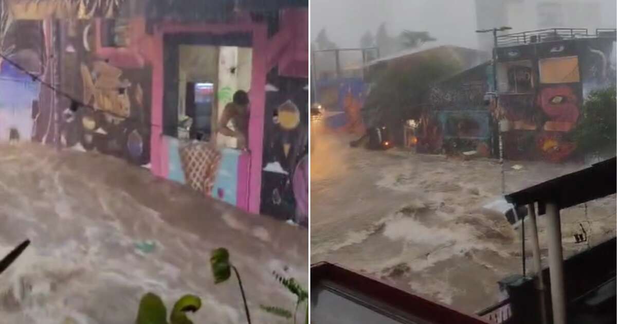 Beco do Batman 'vira rio' durante temporal que atinge São Paulo; veja