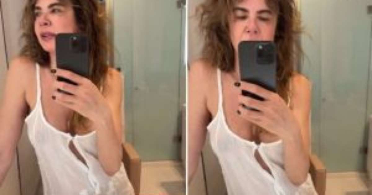 Calorzão! Luciana Gimenez posa de camisola transparente e reclama do clima no Brasil