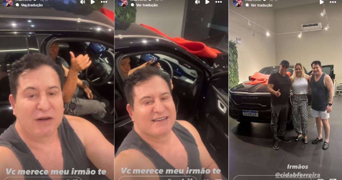 Marrone presenteia irmão com carro de luxo e faz declaração emocionada